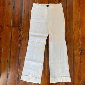 J. Crew cream linen pants